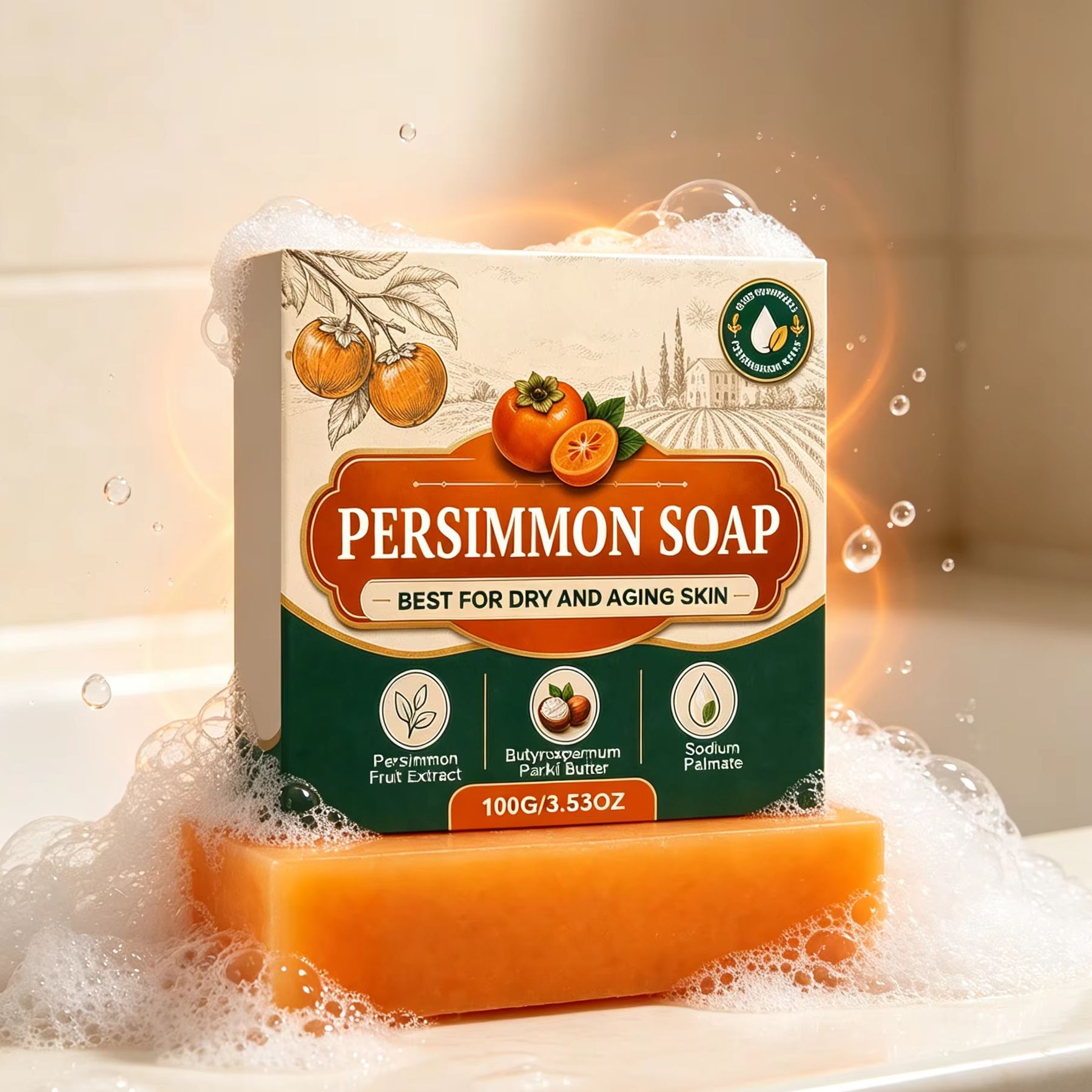 Shea Butter Raw - Savon au kaki pour éliminer les