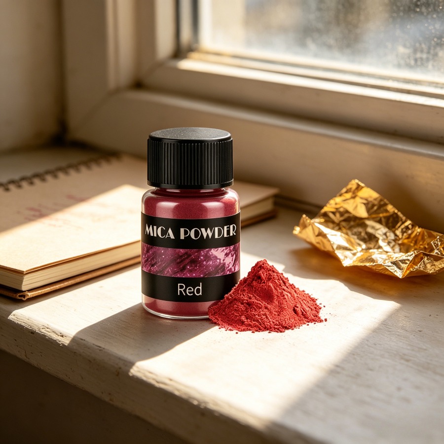Oxide Pigment Soap - Poudre de mica rouge chatoyante LEQU