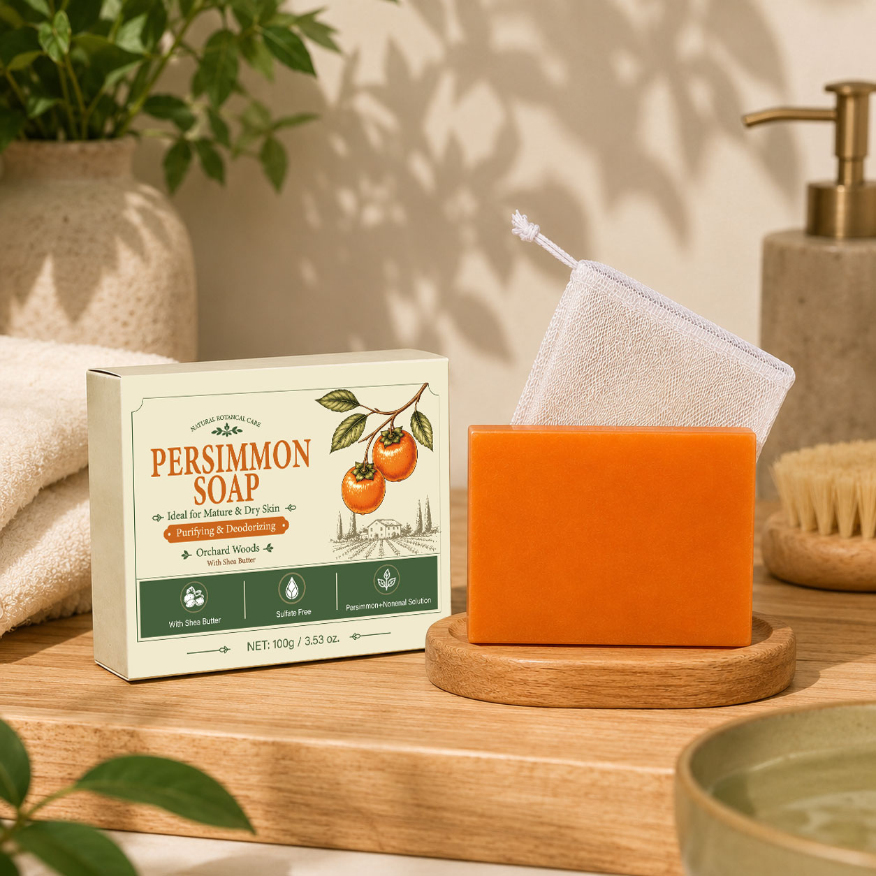 Savon au kaki pour hommes et f - Shea Butter Raw avis et prix